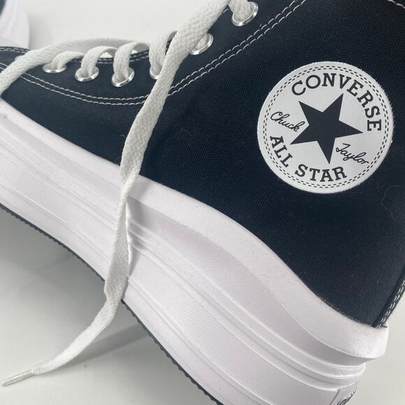 Black Converse Chuck Taylor Move Platform womens size 10 - Picture 4 of 7